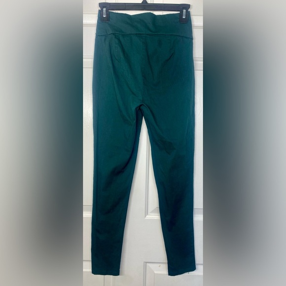 Windsor Green High-Waisted Pull Up Skinny Pants Faux Button Detail Medium - Picture 3 of 4